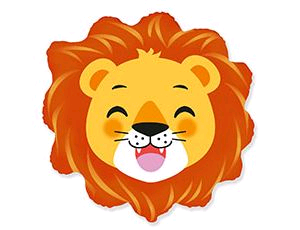 Шар (23"/58 см) Фигура, Голова Львенка, 1 шт. Шар (23"/58 см) Фигура, Голова Львенка, 1 шт.