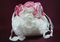 Сумочка невесты №2 (20см), Бело-розовый, 1 шт.