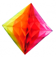 Декоративное украшение (30 см), "Ромб-сота",  Разноцветный, 1 шт.