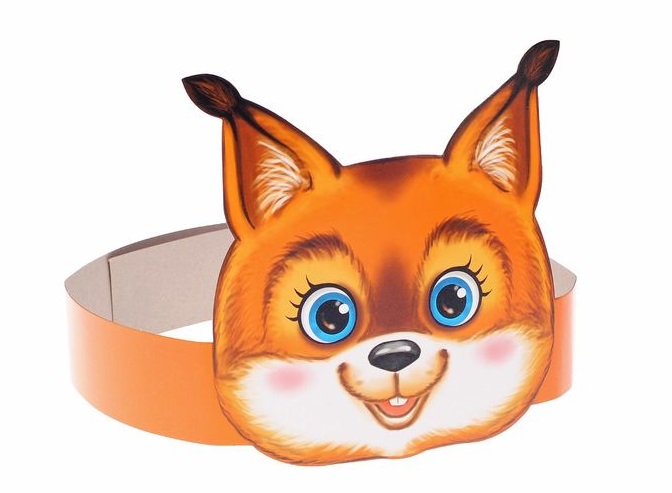 Маска на ободке "Белочка", 13х64 см, 1шт.