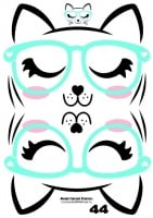 Наклейки "Котик №44", 2 компл. на листе, 1 шт.