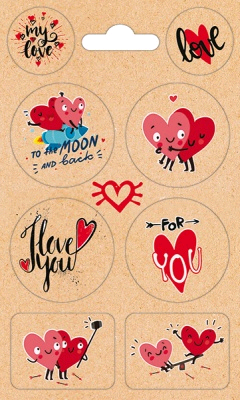 Наклейка (9,2*15,3 см), "Про любовь", 1 шт.