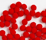 Помпоны Premium (1,5см), красный, 10 шт.