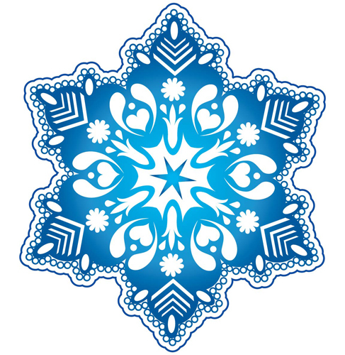 Наклейка "Снежинка", 10 шт.