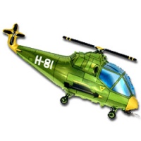 ec20cfab1d38af09d6da4f8316ee58d6 Шар (38''/97 см) Фигура, Вертолет, Зеленый, 1 шт.