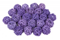 Шары из ротанга (3см), фиолетовые, 1 шт