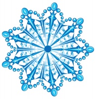 Наклейка "Снежинка", 10 шт.