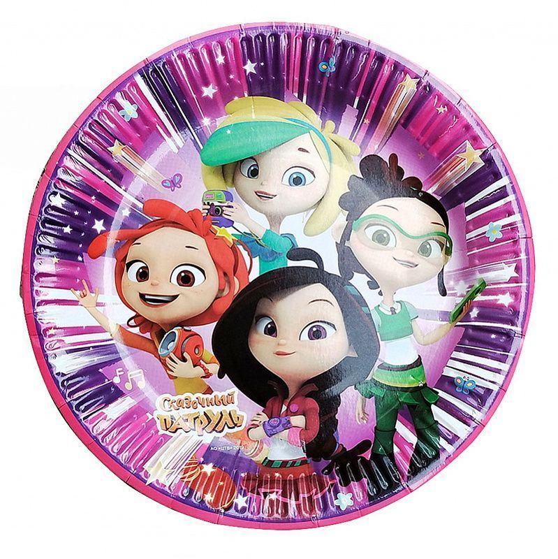 Тарелки, "Сказочный патруль", 23 см, набор 6 шт.