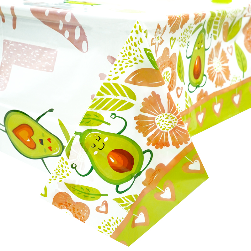 Скатерть полиэтиленовая (1,8*1,2м), Love Авокадо, 1 шт. 