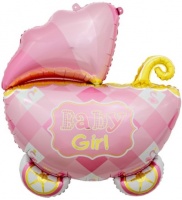 b6d27373_ea7b_11e9_a821_0cc47a2bb92d_6bb31c15_41c2_11ea_a822_0cc47a2bb92d Шар (26''/65 см) Фигура, Коляска для девочки, Розовый, 1 шт.