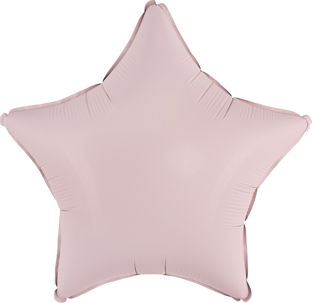 Шар (18''/46см) Звезда, Пыльная роза, Сатин, 1 шт.