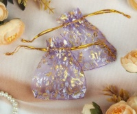 Мешочек подарочный (7*9см) Узор, фиолетовый, 1 шт.