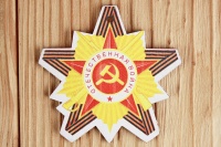 Шильдик "Орден Отечественной войны" (7*6,6см) МДФ 3мм, УФ печать, 1 шт.