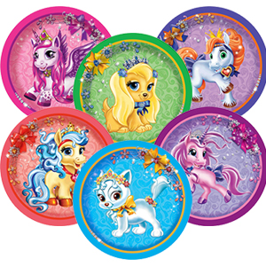 Тарелки бумажные (23см), Волшебные питомцы, 6 шт.