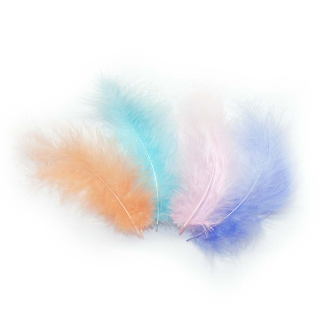 Перья (10*15см), Макарунс, Ассорти, 100 шт.