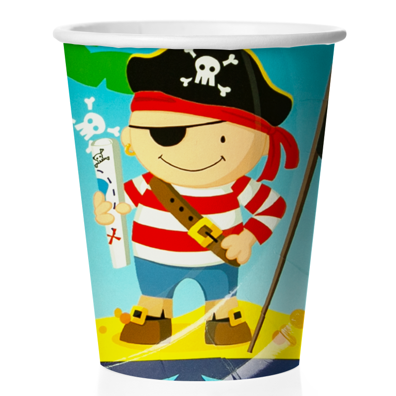 Стаканы бумажные (180мл), Пираты, 6 шт.