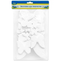 Фигура из пенопласта, (6см), Полет бабочек, Белый,  20 шт.