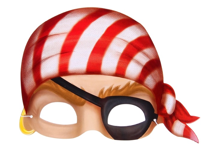Маска карнавальная "Пират с повязкой ", 21,1х15,5 см, 1шт.