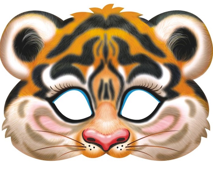 Маска Тигренок, 200х300 мм, 1шт.