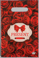 Пакет полиэтиленовый с вырубной ручкой (20*30 см), Презент, 30 мкм, 1 шт.