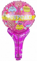 67ef840583d6d60745f3d0112823ba61 Шар (19"/48 см) Мини-фигура, С Днем рождения (сладости), 1 шт.