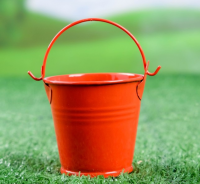 Кашпо (6*6*6см) Ведерко, красное, 1 шт.