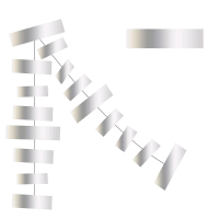 Гирлянда (2 м), "Полоски", Серебро, 1 шт.