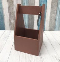 Декоративный ящик (14,5*14,5*23,5см), коричневый, 1 шт.