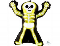 1207-4036_m1 Шар (30''/76 см) Фигура, HWN Скелет, Неон, 1 шт.