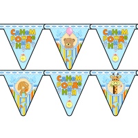 Гирлянда-вымпел (210см), "С ДР Мальчик", 1 шт.