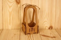 Подарочная упаковка универсальная (9,6*9,2*19 см), МДФ 3мм, окрашен. морилкой, Дуб, 1 шт.