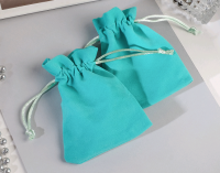 Мешочек бархатный (9*12 см), Классика, голубой, 1 шт.