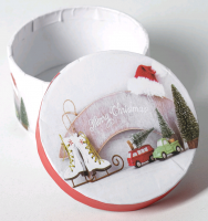 Коробка круглая (10х10х5см), Микс, 1 шт.