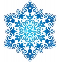 Наклейка "Снежинка", 10 шт.