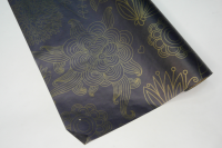 Упаковочный материал тишью (0,58*10м), Черный с узором, 1 шт.