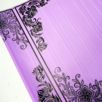 Пленка матовая (600мм), Ажур, Сирень/черная, 200 гр, 1 шт.