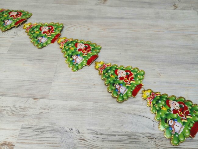 Растяжка (77*13см), "Ёлочка", 5 элемнтов, 1 шт.