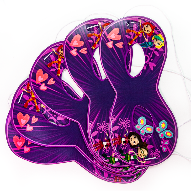 Маска бумажная, Сказочный патруль, Фиолетовый, 6 шт.