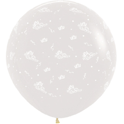 Шар (36"/91см) Ангелы, прозрачный (390), 5 ст. рис., кристалл, 1шт.