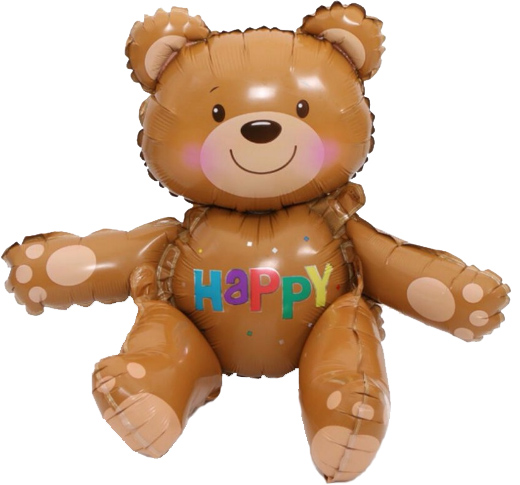 Шар (30''/76см) Фигура, Сидячий мишка, Коричневый, 1 шт. Шар (30''/76см) Фигура, Сидячий мишка, Коричневый, 1 шт.