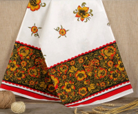 Рушник льняной (150*36см), «Хохлома», 1 шт.