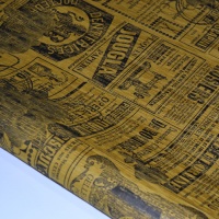 Бумага упаковочная (0,7*5м), Эколюкс крепированный, Грейс, Желтый, 1 шт.