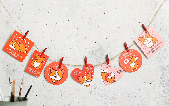 Набор открыток с пожеланиями «Любовь-это прекрасно», 7 шт.