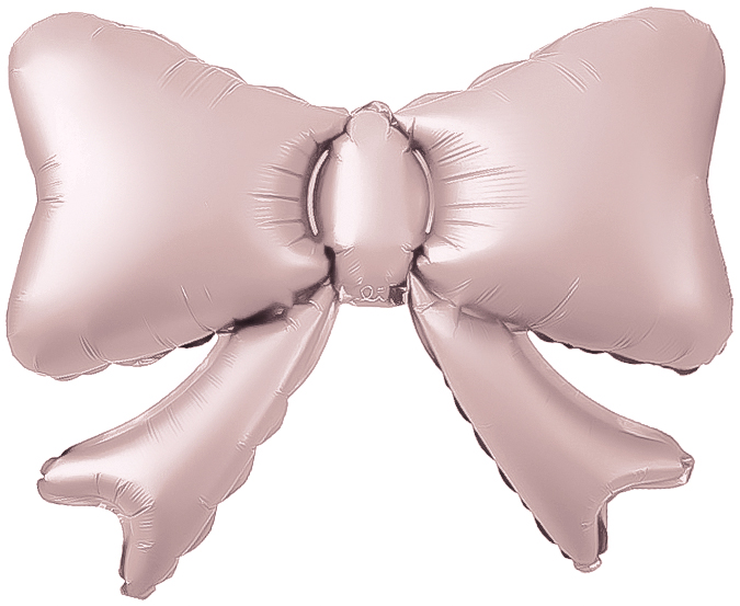 Шар (20''/51см) Фигура, Бант (надув воздухом), Пыльная роза, Сатин, 1 шт. в уп.