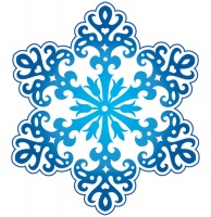 Наклейка "Снежинка", 10 шт.