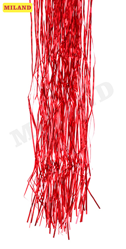 Дождик матовый красный, 1м*18 см, 1 шт.