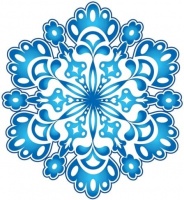 Наклейка "Снежинка, №8М", 10 шт.