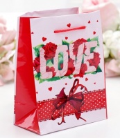 Пакет подарочный (12*15*5см), Любовь, 1 шт.