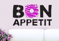 Интерьерная наклейка трафарет Bon appetit (47х32см), 1 шт.