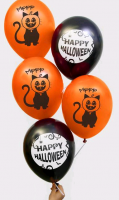 Шар (12/30см) "Хеллоуин-2.", 5 шт.